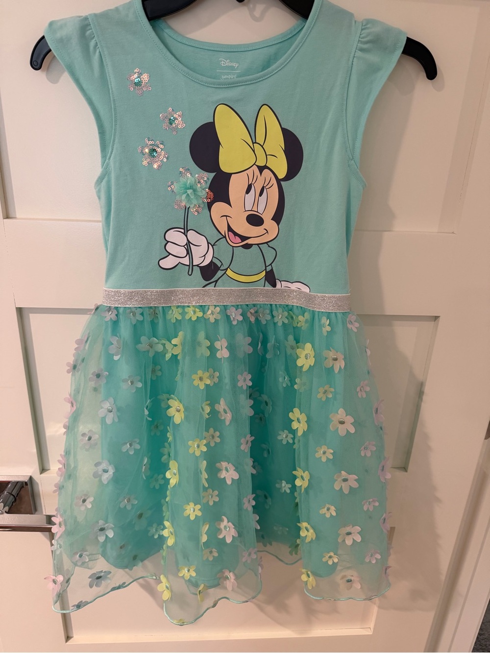Disney Mint Green Minnie Mouse Floral Tulle Dress